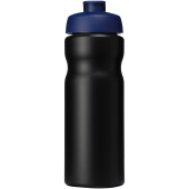 Baseline® Plus 650 ml sportflaska med uppfällbart lock - Svart/Blå