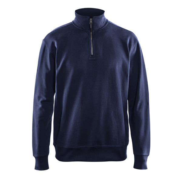 Sweatshirt met halve rits