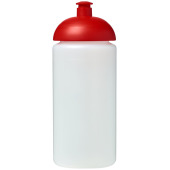 Baseline® Plus grip 500 ml sportflaska med kupollock - Transparent/Röd