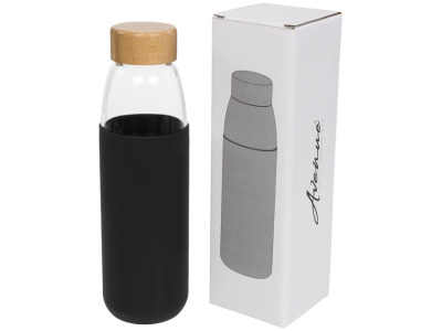 Kai 540 ml glazen drinkfles met houten deksel Kai 540 ml glazen drinkfles met houten deksel