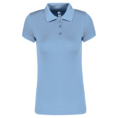 Ladies' short-sleeved polo shirt Sky Blue XXL