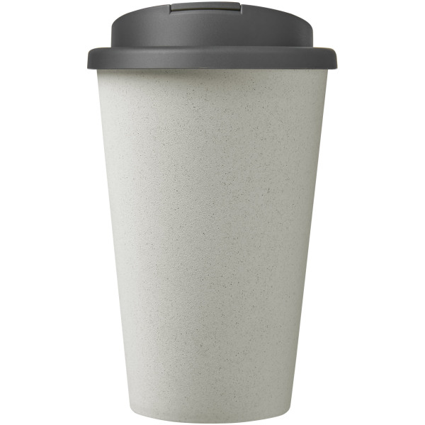 Americano® Eco 350 ml recycled tumbler with spill-proof lid - Grey/White
