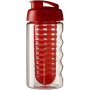 H2O Active® Bop 500 ml sportfles en infuser met flipcapdeksel - Transparant/Rood