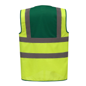 Signalisatievest met 2 Banden & Bretels Paramedic Green / Hi Vis Yellow S