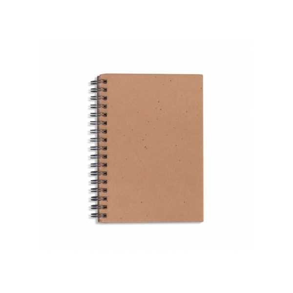 Spiraal notitieboekje zaadpapier - Licht Bruin