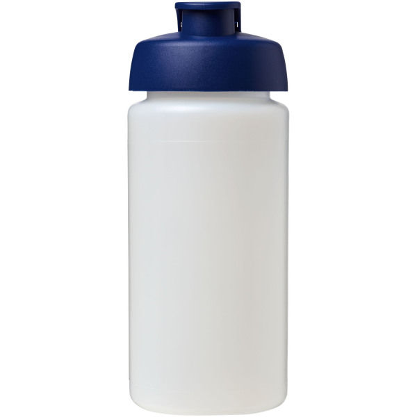 Baseline® Plus grip 500 ml flip lid sport bottle - Transparent/Blue