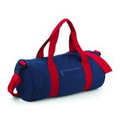 BagBase Original Barrel Bag, French Navy/Classic Red, ONE, Bagbase