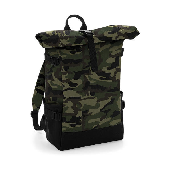 Block Roll-Top Backpack - Jungle Camo/Black - One Size