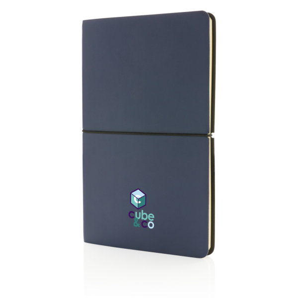 Moderne deluxe softcover notitieboek A5, donkerblauw