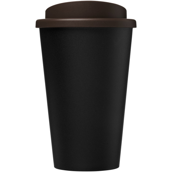 Americano® Eco 350 ml recycled tumbler - Solid black/Brown