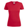 Printer Heavy V Lady T-shirt Red XS