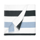 Beach Towel Stripe - Anthracite/Light Blue