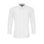 Long Sleeve Fitted Poplin Shirt, White, 16, Premier
