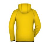 Ladies' Hooded Fleece - yellow/carbon - XXL