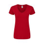Kleuren Dames T-Shirt Iconic V-Neck - ROJ - XS