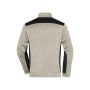 Men's Knitted Workwear Fleece Half-Zip - STRONG - - stone-melange/black - XS
