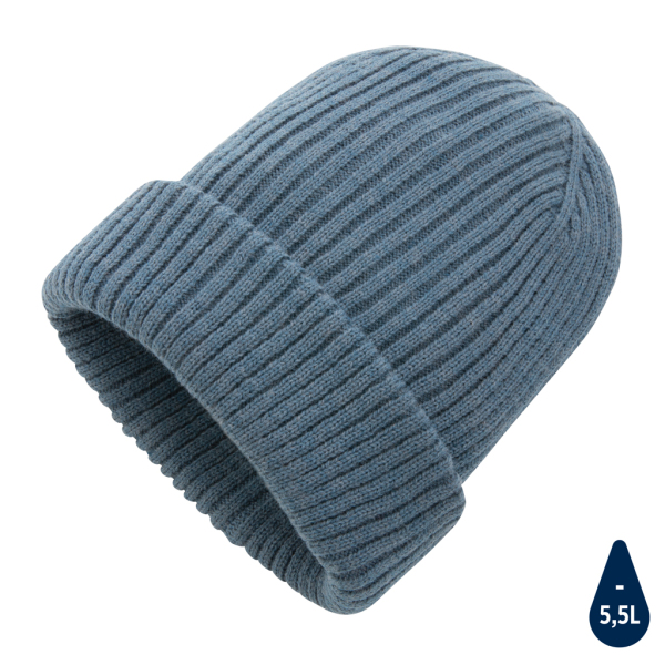 Impact AWARE™  Polylana® double knitted beanie, blue