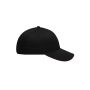 MB6212 6 Panel Brushed Sandwich Cap - black/red - one size