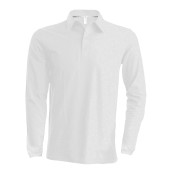 Men's long-sleeved polo shirt White S