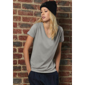 Organic Cotton Inspire V-neck T-shirt / Woman Light Grey L