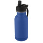 Lina 400 ml stainless steel sport bottle with straw and loop - Navy