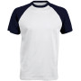 Baseball - Tweekleurig t-shirt White / Navy S