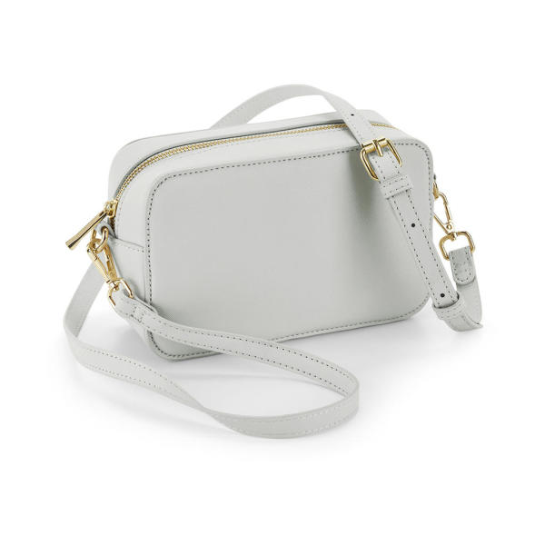 Boutique Structured Cross Body Bag - Soft Grey - One Size
