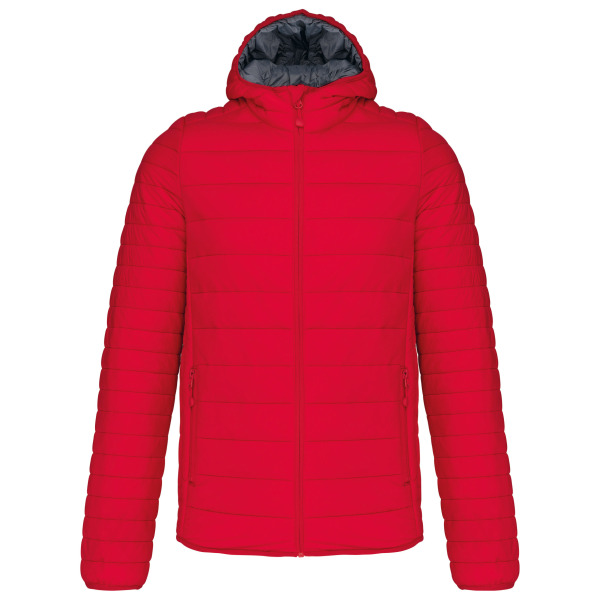Men's lightweight hooded padded jacket Red S