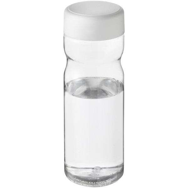 H2O Active® Base 650 ml screw cap water bottle - Transparent/White
