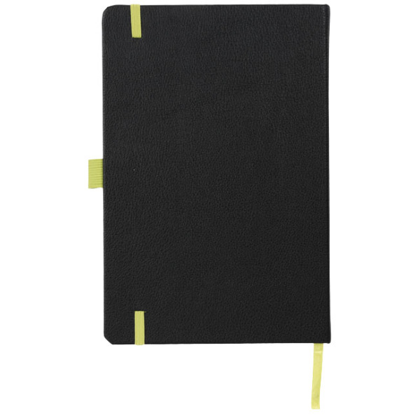 Lasercut A5 notitieboek - Zwart/Lime
