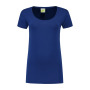 L&S T-shirt Crewneck cot/elast SS for her royal blue L