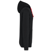 Hooded sweater met contrasterde capuchon Black / Red 4XL
