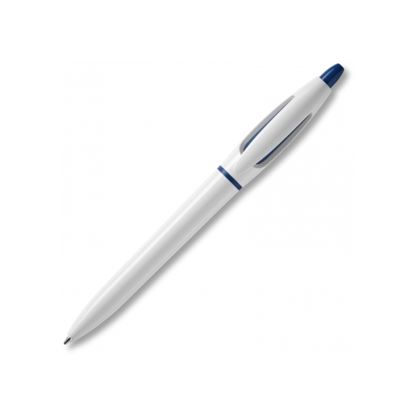 Ball pen S! hardcolour - White / Dark Blue