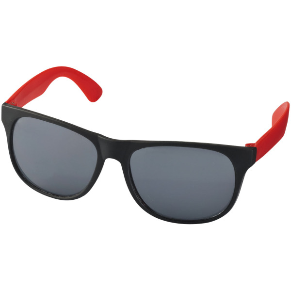 Retro tweekleurige zonnebril - Rood/Zwart