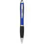 Nash coloured stylus ballpoint pen with black grip - Royal blue/Solid black