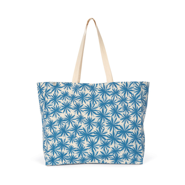 Ecologische shopper Blue Flowers / Natural One Size