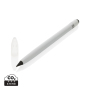 Aluminum inkless pen with eraser, white
