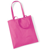 Shopper bag long handles Fuchsia One Size