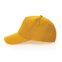 Impact 5 panel 190gr Recycled cotton cap with AWARE™ tracer, yellow