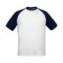 T-Shirt Base-Ball - White/Navy - 2XL