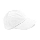 Low Profile Heavy Brushed Cotton Cap - White - One Size
