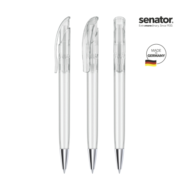 Senator® Challenger Clear, Push Ball Pen With Metal Tip