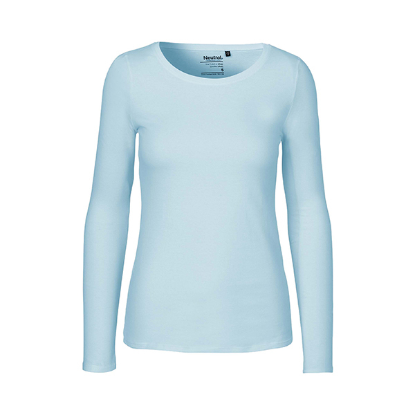 Neutral ladies long sleeve shirt-Light-Blue-XL