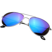 Aviator zonnebril met gekleurde spiegelglazen - Magenta