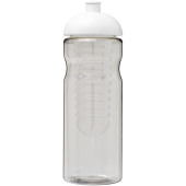 H2O Active® Base 650 ml bidon en infuser met koepeldeksel - Transparant/Wit