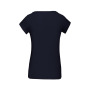 Dames-t-shirt korte mouwen met boothals Navy 3XL