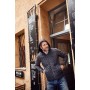 Men's Knitted Hybrid Jacket - grey-melange/anthracite-melange - S
