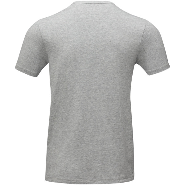 Kawartha short sleeve men's GOTS organic V-neck t-shirt - Grey melange - XXL