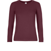 #E190 Ladies' T-shirt long sleeve Burgundy XS