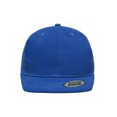 MB6509 6 Panel Flat Peak Cap - royal - one size